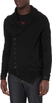 ALEXANDER MCQUEEN Asymmetric skull-print cardigan