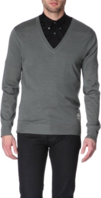 ALEXANDER MCQUEEN Knitted-skull cashmere jumper
