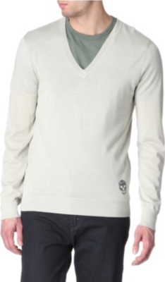 ALEXANDER MCQUEEN Knitted-skull cashmere jumper