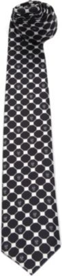 ALEXANDER MCQUEEN Hex and skull silk tie