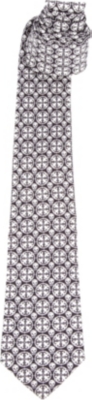 ALEXANDER MCQUEEN Grand Tile print silk tie