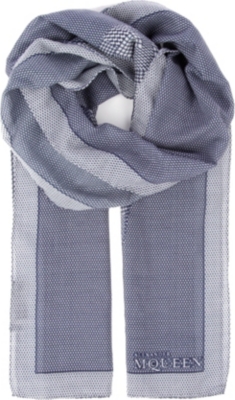ALEXANDER MCQUEEN Mixed-print skull scarf