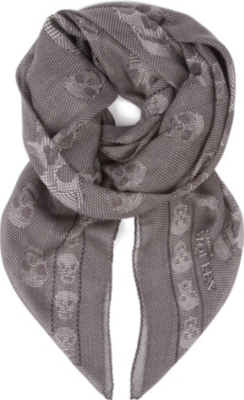 ALEXANDER MCQUEEN Repeated mix-print skull scarf