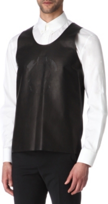 ALEXANDER MCQUEEN Perforated-skull leather vest