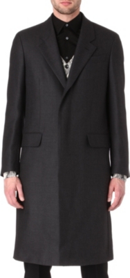 ALEXANDER MCQUEEN Single-breasted wool and cashmere coat