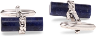 LANVIN Sodalite stone and chain cufflinks