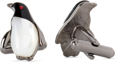 SIMON CARTER Darwin Penguin cufflinks