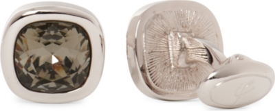 IAN FLAHERTY Crystal round cufflinks