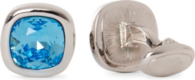 IAN FLAHERTY Crystal round cufflinks