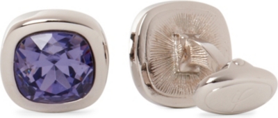 IAN FLAHERTY Crystal round cufflinks