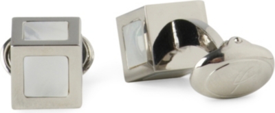 IAN FLAHERTY Mother-of-pearl cube cufflinks