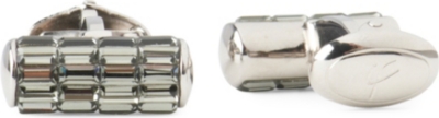 IAN FLAHERTY Crystal-embellished cufflinks
