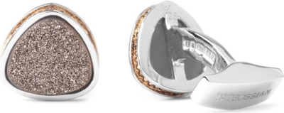 TATEOSSIAN Spazio 18-carat gold and sterling silver cufflinks