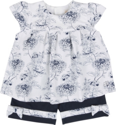 EMILE ET ROSE Floral top and trousers set 1-12 months