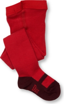 BABY DIOR Shoe detail tights 0-3 years (Red