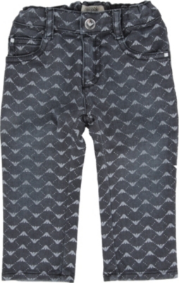 ARMANI JUNIOR Logo print jeans 6 months-2 years