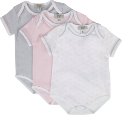 ARMANI JUNIOR Three-pack bodysuit set 1-9 months