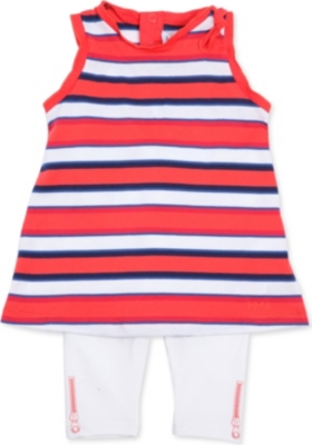 LITTLE MARC Striped dress and leggings set 6-18 months