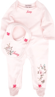 JUICY COUTURE Floral-print jersey baby-grow 0-9 months