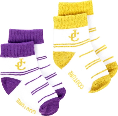 JUICY COUTURE Pack of six striped JC socks 6-12 years