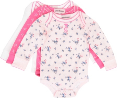 JUICY COUTURE Three-pack bodysuit set 0-9 months
