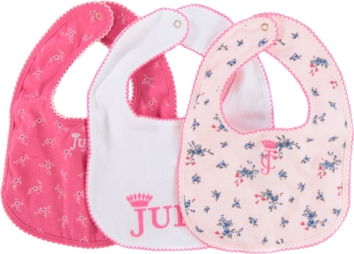 JUICY COUTURE Three-pack bib set