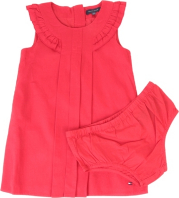 TOMMY HILFIGER Ruffle-neck dress 6 months-3 years