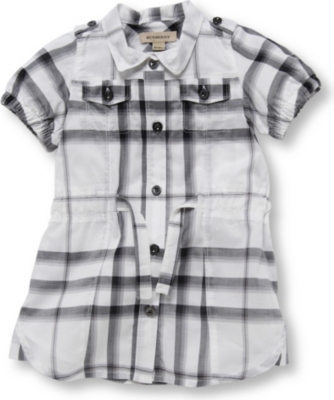 BURBERRY Checked dress 3 months-3 years (Black