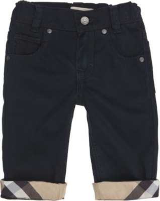 BURBERRY Turn-up trousers 3 months-3 years (Navy
