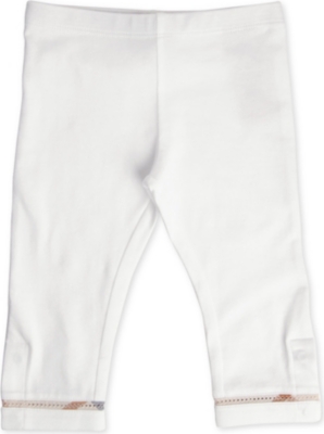 BURBERRY Check-trim leggings 3 months-3 years