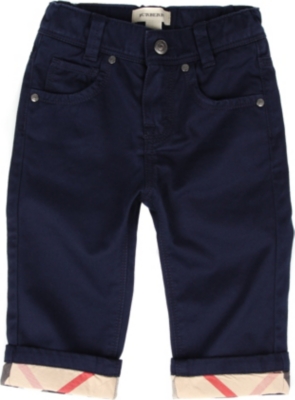 BURBERRY Turn-up trousers 3 months-3 years