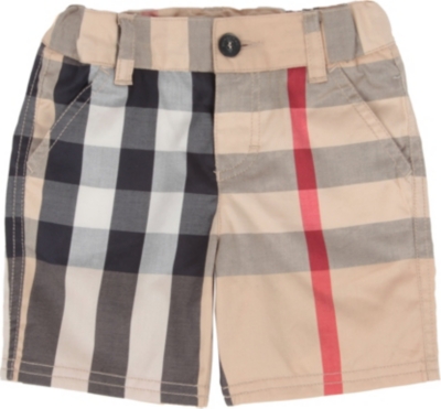 BURBERRY Classic check shorts 3 months-3 years