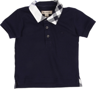 BURBERRY Checked collar polo shirt 3 months-3 years