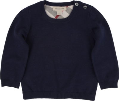 BURBERRY Elbow-patch jumper 3 months-3 years