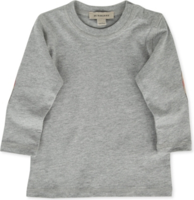 BURBERRY Check detail t-shirt 3 months-3 years