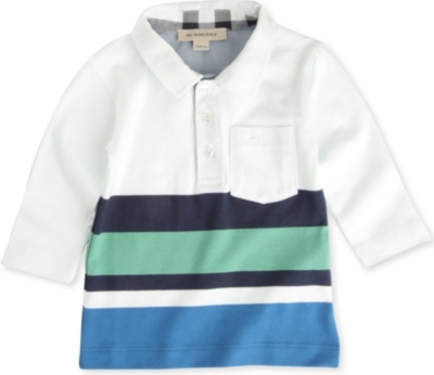 BURBERRY Striped polo shirt 3 months-3 years