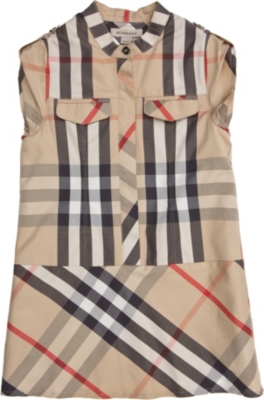 BURBERRY Check cotton sleeveless dress 4-14 years