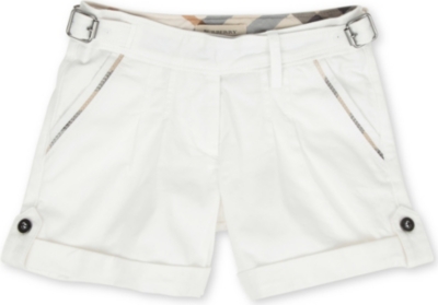 BURBERRY Turn-up cotton shorts 4-14 years