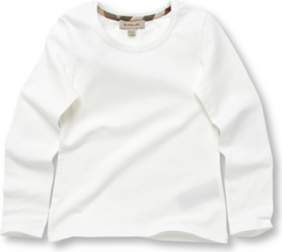 BURBERRY Elbow–patch top 4-14 years (Cream
