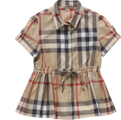 BURBERRY Checked shirt dress 4-14 years