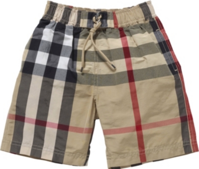 BURBERRY Checked swim shorts 4-14 years