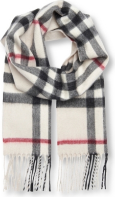 BURBERRY Cashmere checked scarf (Nova