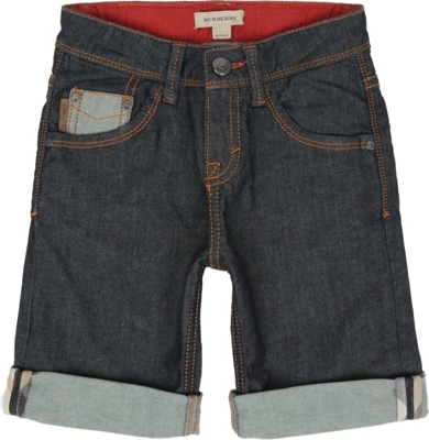 BURBERRY Turn-up denim shorts 4-14 years