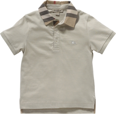 BURBERRY Check collar polo shirt 4-14 years