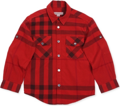 BURBERRY Checked roll-up shirt 4-14 years