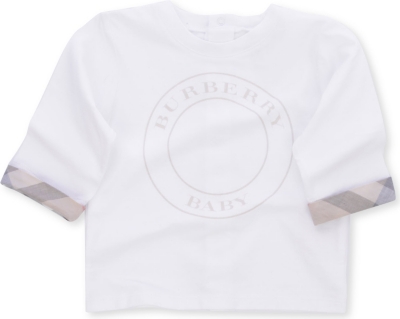 BURBERRY Logo-stamp t-shirt 1-9 months