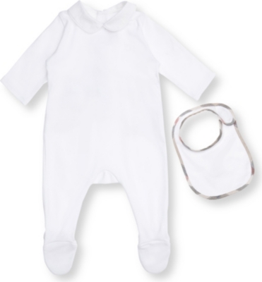 BURBERRY Baby-grow and bib set 1-9 months (Pink