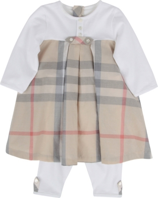 BURBERRY Dress and leggings set 1-9 months