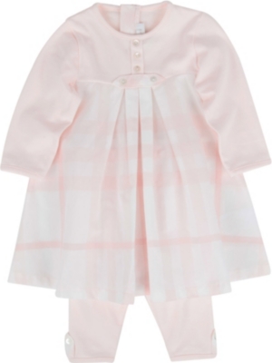 BURBERRY Dress and leggings set 1-9 months