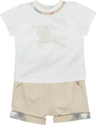 BURBERRY T-shirt and shorts set 1-9 months